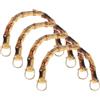 PATIKIL Manici per Borsa in Bamboo, 4 Pz Manici a U Sostitutivi Fatti a Mano con Fibbia Metallico per la Realizzazione di Borse e Decorazioni, Marrone