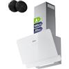 CIARRA CBCS6765C A+ - Cappa Aspirante Senza Testa, 60 cm, 580 m³/h, con Filtro ai Carboni Attivi CBCF055, 3 Livelli di Potenza, Montaggio a Parete, Cappa Aspirante per Cucine, Argento