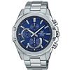 Casio Orologio Quarzo Uomo, misura cassa 47.00mm con quadrante Blu Analogico e cinturino Argento in Cinturino in metallo EFR-S567D-2AVUEF