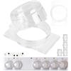 Your Day Mate Manopola blocco bambini, 6 pz, trasparente, per manopole con Ø max. 41 x 33 mm, distanza minima tra le manopole 51 mm, manopole blocco bambini pannello di controllo, copertura manopola bambini cucina