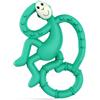 Matchstick Monkey, Antimicrobial Silicone Teether, Easy To Grip, BPA Free, 3 Months Old+, 10 cm, Green Mini Monkey