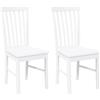 vidaXL Sedie da Pranzo con Cuscini 2 pz Bianco Legno Massello di Hevea, sedia da pranzo, sedia da cucina, sedile da pranzo, sedia, sedia da soggiorno