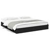 IKAYAA Letto Matrimoniale con contenitore 180x200 Giroletto Matrimoniale Legno con Cassetti Struttura Letto Giroletto Moderno in Legno Multistrato-Nero-180 x 200 cm