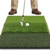 SAPLIZE 76 x 38 cm Tapis de Golf Pliable 3 en 1, Tight Lie, Rough et Fairway pour Driving, Chipping et Putting Training, Tapis d'Entraînement de Golf Tri-Turf Portable