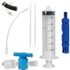 Riybyds Kit di Riparazione Pneumatici per Bici Senza Camera d'Aria, Siringa da 60ml Strumento di Rimozione Valvola Presta, Iniettore di Sigillante Tubeless, Compatibile per Valvole Schrader e Presta