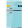 Cecotec Mini Frigorifero Retro Bolero Coolmarket 2D Origin 86 Blue E. Due Porte Blu di 89,3cm di Altezza e 48,7 di Larghezza con Capacità di 86L, Classe Energetica E, Led Interno e Maniglia Cromata