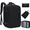Xkdoai per Ryanair Zaino da Viaggio 40x20x25 con Organizer Valigie 3 Pezzi Set Bagaglio a Mano Zaino Uomo Borse da Cabina Aereo Approvato per il volo Rucksack Valigia Zaini