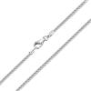 CASSIECA Collana Argento 925 Donna Catenina Argento Sterling Senza Pendente Catena Coda di Volpe per Donne Uomo Larghezza:1,5 mm Lunghezza:46cm
