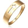 Kuzzoi Anello da uomo con croce in oro giallo 375 (8 mm) lucido, anello in oro giallo lucido per uomo e donna, misura anello 52-66, 0608381424, 60