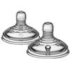 Tommee Tippee Tettarelle per biberon Natural Start, flusso medio, 0+m, attaccamento naturale, valvola anti-colica, silicone morbido, 2 pezzi