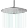 AULEEND Docce Fisso Rotondo Soffione Doccia a Pioggia in Acciaio Inox Soffione Doccia a Pioggia con Getti In Silicone Anticalcare 304 Acciaio Inox Ultra Sottile (Argento, 40 cm)