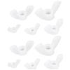 YINETTECH 50 Pezzi Dado Ad Alette In Nylon Dado A Farfalla Stringere I Dispositivi Di Fissaggio Per Persiane Fisse Sedie Pieghevoli Morsetti Rapidi Mobili Bianco (M4 M5 M6 M8 M10)