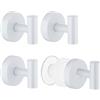 Segus Gancio a Ventosa, 4 Pezzi Ganci Appendiabiti, Ganci a Ventosa Super Resistenti, Appendi Accappatoio in Acciaio Inox, Riutilizzabile, per Asciugamani, Accessori Bagno (Bianco)