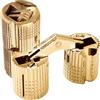 VooGenzek 2 Pezzi 16mm Cerniera Cilindrica Nascoste, Angolo di Apertura 180° Rame Cerniera a Barilotto, per Contenitore di Monili di DIY
