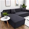Amsg Copridivano con Penisola Elasticizzato A Sinistra Destra, Copridivano AntiGraffio Gatto Chaise Longue Sofa Cover A Forma di L,P,XL235~300cm