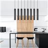 TOT ELECTRIC Faretto cilindro Nero 15cm lampadario a sospensione con attacco GU10