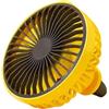 Giwnhvx Ventilatore per Auto con Luce 12 V-24 V USB Ventilatore Auto 3 Velocità Vento A/C Ventilatore a Clip di Ventilazione Ventilatore Portatile Rotante a 360 Gradi Giallo