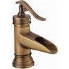 Fw Rubinetto Bagno Miscelatore A Cascata Lavabo, Rubinetto Retrò Monocomando Nero Per Acqua Calda E Fredda, Rubinetto Per Lavabo Monoforo In Ottone, Adatto Per Wc E Bagno, Valvola In Ceramica