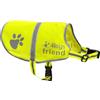 4LegsFriend Gilet di sicurezza riflettente giallo, 5 misure, con chiusura a scatto, ad alta visibilità per attività all'aria aperta, giorno e notte, per tenere il cane al sicuro da auto e incidenti di caccia