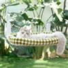 GUUSII HOME Amaca per Gatti da Finestra Pieghevole Amaca Cuccia Gatto Grande Interno Letto per Gattini Sospeso con Ventosa Forte Lavabile in Lavatrice Facile da Montare 54 * 30cm (Verde, M)