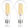 FLSNT Lampadina E27 200W equivalente, 18W A70 Lampadina E27 Bianco Freddo 3000LM Super Brillante, 4000K Bianco Freddo, Non dimmerabile, Vetro Trasparente, confezione da 2
