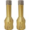NBB Punta a tazza diamantata con M14, tipo Classico d'Oro,punta diamantata per foratura a secco o ad umido su ceramica,piastrelle,granito,marmo,veloce,durevole, per smerigliatrice angolare (2, 12mm)