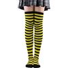 YUNHENTONG calza a Righe Bambina Donna Collant a Righe Carnevale Strega Mavis Hotel Transylvania calza Costume Ape Adulto Vestito Ape Donna