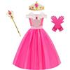 Belle & Moana Vestito da Principessa Costume Bambina con Accessori per Compleanno Partito Carnevale Halloween Cosplay 9-10 anni