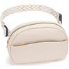 Vezluax Marsupio Donna Elegante Borsa Tracolla Trendy Femminile e Borsa Piccola Sling Bag Borse a Tracolla in Pelle Vegana Regalo per Moglie Beige Bianco