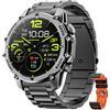 Hwagol Smartwatch Uomo con Torcia, 1,52'' HD Orologio Smartwatch Militare con 500 mAh Batteria(7-20 Giorni di Durata), Smart Watch Uomo con 110+ Sport Fitness/Frequenza Cardiaca/SpO2/Sonno per Android iOS