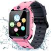Puhiuyoi GPS Smartwatch per Bambini, Smartwatch Bambini con Telefono, Chat Vocale, Cellulare, SOS, Touchscreen, Fotocamera, Gioco, IP68 Smartwatchper Ragazza e Ragazzo 4-12 Anni Regalo