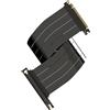 LINKUP - AVA5 Cavo Riser PCIE 5.0 [60cm (Lunghezza totale 64cm)] Pronto per RTX5090 RX9070 GPU | Velocità x16 128GB/s | Compatibile con PCIE 4.0 e WRX80/WRX90E | Angolo Retto Nero