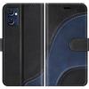 BoxTii Cover per Oppo Find X5 Lite 5G, Custodia in PU Pelle Portafoglio per Oppo Find X5 Lite 5G, Magnetica Cover a Libro con Slot per Schede, Nero