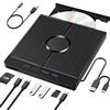 Dictien Masterizzatore DVD Esterno,Lettore CD Esterno per PC Portatile,Lettore DVD Esterno con SD/TF,per laptop,PC,per MacBook,per Windows 11/10/8/7/XP/OSX/Linux