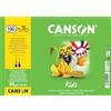 CANSON Kids, carta da disegno bianca, grana leggera, 90 gsm, foglio, A4-21 x 29,7 cm, bianco, 100 fogli