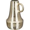 GILDE Vaso Lola in alluminio - oro - impermeabile - superficie ruvida - altezza 30 cm x diametro 19 cm