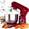 Avilia - Planetaria Silenziosa Multifunzione 1500W con Ricettario e Accessori Inclusi, Ideale per Impasti Dolci e Salati, Mixer con 10 Velocità e Funzione Pulse, Ciotola Acciaio 5L (Rosso)