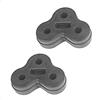 LoreenCar 2 pezzi per Jaguar XF XJ XJL - Kit di riparazione in gomma per scarico, supporto in gomma, silenziatore C2C32948 2W935A262EA, colore: Nero