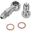 aqxreight - Limitatore di alimentazione dell'olio turbo, da M11x1.0 a 4AN, raccordo del limitatore di alimentazione dell'olio turbo da 1,0 mm, adatto per GT2871 GT3071R