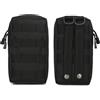 Alleshelfer Zaino tattico Oxford, 2 tasche tattiche sui fianchi, EDC Utility, marsupio unisex, per campeggio e attività all'aperto, escursionismo, caccia, campeggio, allenamento, 5-10 l, nero, Nero , L, tattico