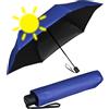Doppler Ombrello tascabile Mini Zero Magic con accensione automatica, Ocean Blue-Black - Protezione dai raggi UV e dal calore, 97 cm