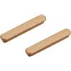 KOVNISE 2 tiranti per armadietti, in legno massello di faggio, colore legno originale, stile rustico retrò, stile semplice, per armadietti, porte, cassetti, cassettiere, armadi, maniglie in legno (96