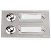 Huber campanello in acciaio inox 12507, 2x, sotto traccia, rettangolare, con targhetta per il nome
