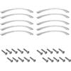 JIADEXIN 10 maniglie per mobili BA 128 mm, cromate lucidate, effetto acciaio inox, per mobili da cucina, armadi, cassetti