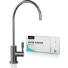 Poveta Rubinetto per Acqua Potabile, Rubinetto Lavello Cucina, Miscelatore Cucina in Acciaio Inossidabile per Osmosi Inversa o Sistema di Filtraggio dell'acqua, Senza Piombo, Antracite