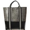 Gum borsa con tracolla bi colore con manici in nastro laminato