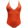 Bemymood Costume intero Bemymood: chic rossa fantasia fiori per silhouette elegante