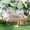 GUUSII HOME Amaca per Gatti da Finestra Pieghevole Amaca Cuccia Gatto Grande Interno Letto per Gattini Sospeso con Ventosa Forte Lavabile in Lavatrice Facile da Montare 54 * 30cm (Cammello Chiaro, M)