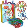 spaghetteez Fusilli Wheel Set- Buildable Amusement Ride + Gorilla STEM Kit for Kids- Educational, Fun and Stress Relief Toy- Ideal for Age 5+