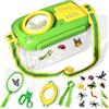 Kulveanju Kit Esploratore Bambini Giochi da Esterno, Set Caccia Insetti, Casella di Osservazione degli Insetti, Lente Ingrandimento, 12 Insetti Finti, Gioco Kit Osservazione Regalo per 4 5 6 7 8 Anni